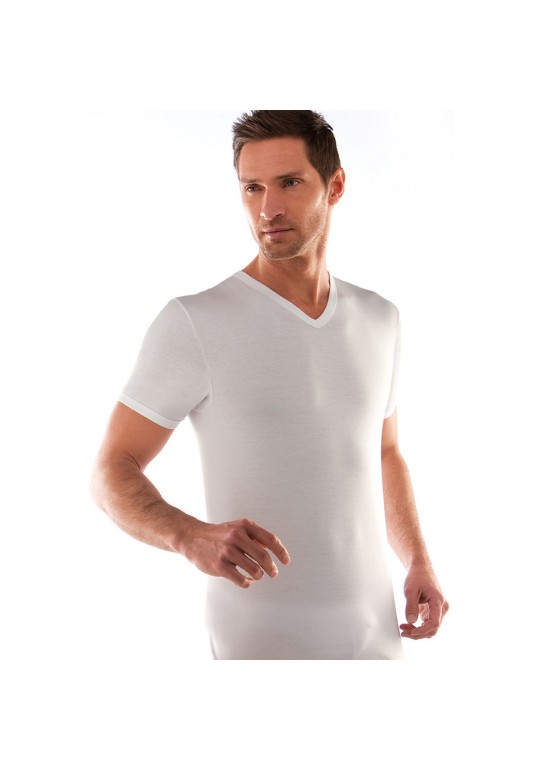 LIABEL Maglia Uomo Scollo A "V" "Filo Di Scozia" 